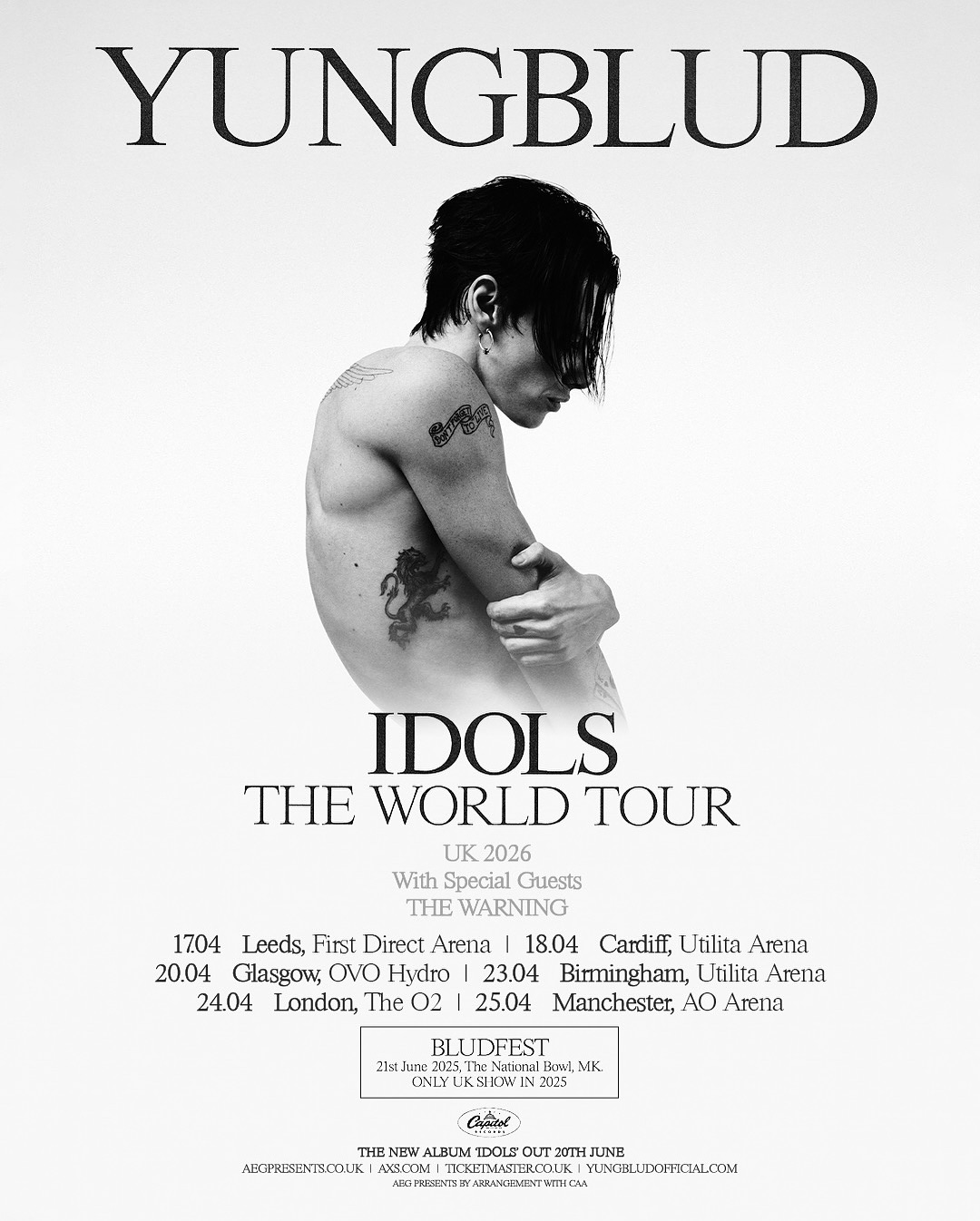 The Warning IDOLS - THE WORLD TOUR Poster 2026